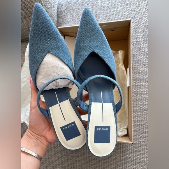 Dolce Vita Kanika Denim Pointed-Toe Heels Size 9 brand new - Picture 7 of 13